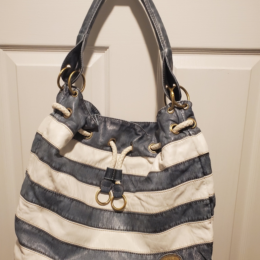 Purse Nautical Stripe, spacious, lightweight,